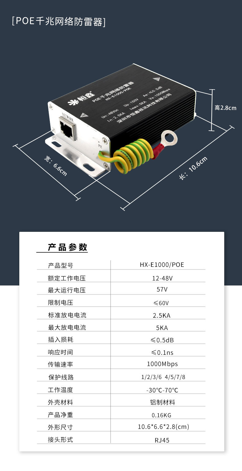 1000M8芯网线浪涌保护器