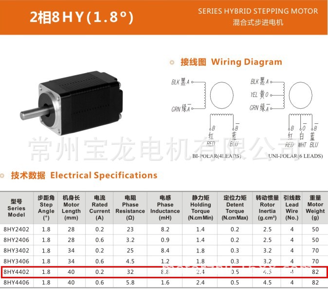 8HY4402技术数据