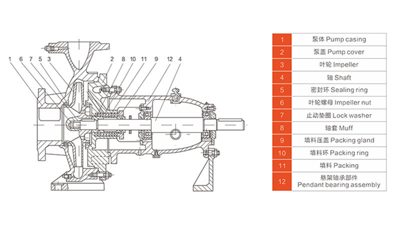 IS离心泵-结构图